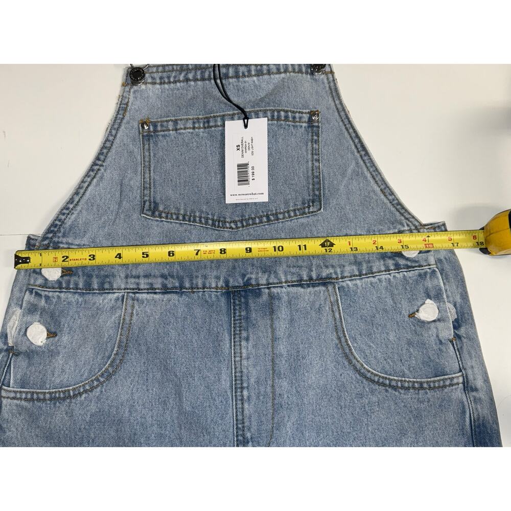 WeWoreWhat Denim Overalls Light Wash - Size XS - NWT $198 Retail - Picture 6 of 7